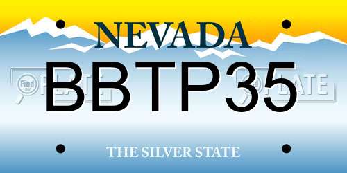 BBTP35 Nevada License Plate
