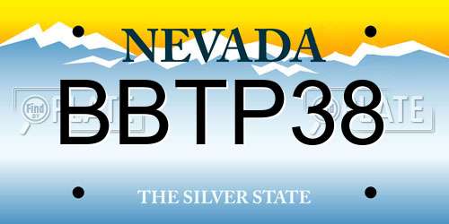 BBTP38 Nevada License Plate