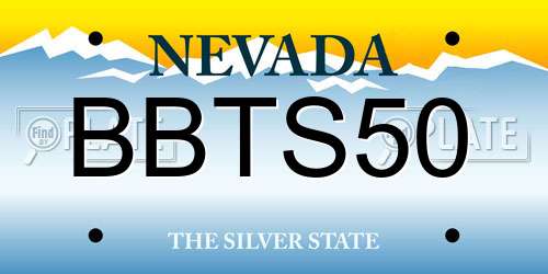 BBTS50 Nevada License Plate