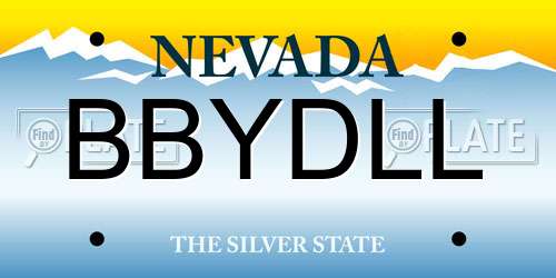 BBYDLL Nevada License Plate