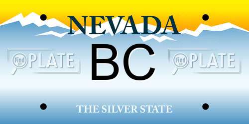 BC Nevada License Plate