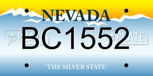 BC1552 Nevada License Plate