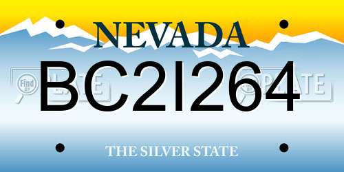 BC2I264 Nevada License Plate