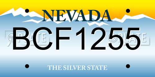 BCF1255 Nevada License Plate