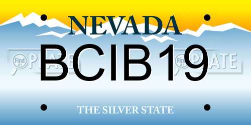 BCIB19 Nevada License Plate