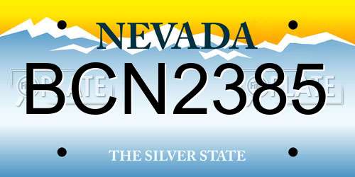 BCN2385 Nevada License Plate