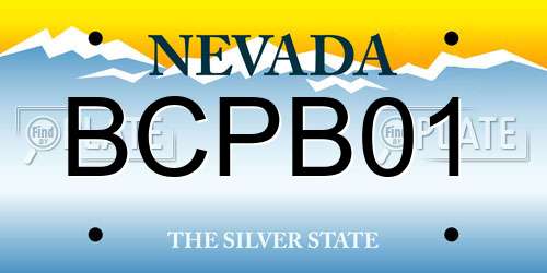 BCPB01 Nevada License Plate