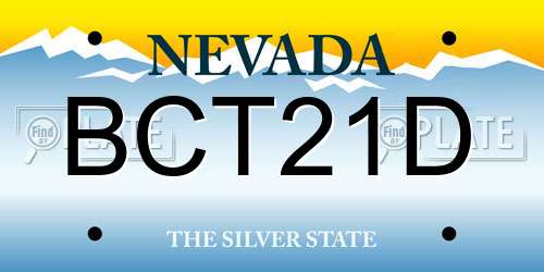 BCT21D Nevada License Plate
