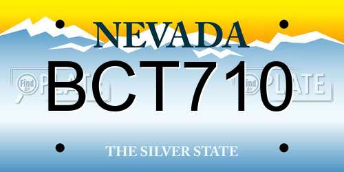 BCT710 Nevada License Plate