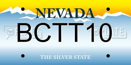 BCTT10 Nevada License Plate