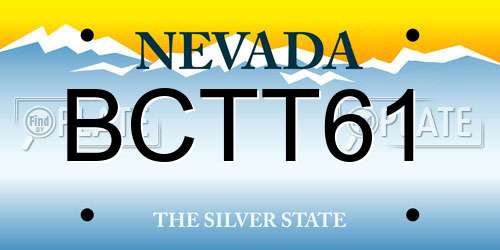 BCTT61 Nevada License Plate