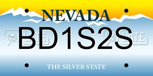 BD1S2S Nevada License Plate