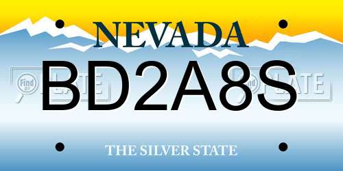 BD2A8S Nevada License Plate