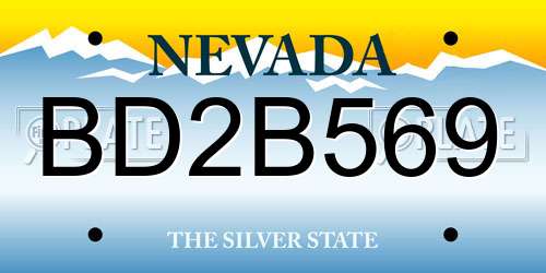 BD2B569 Nevada License Plate