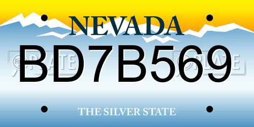 BD7B569 Nevada License Plate