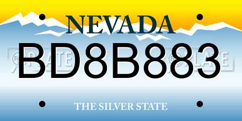 BD8B883 Nevada License Plate