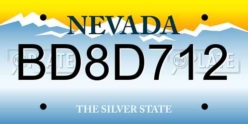 BD8D712 Nevada License Plate
