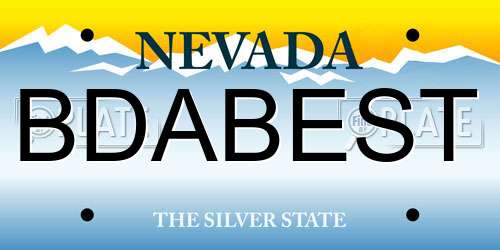 BDABEST Nevada License Plate