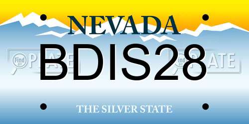 BDIS28 Nevada License Plate