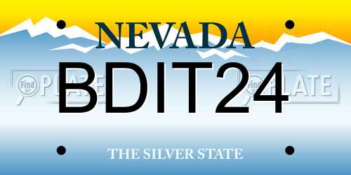 BDIT24 Nevada License Plate