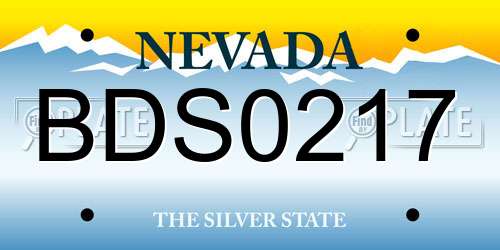 BDS0217 Nevada License Plate
