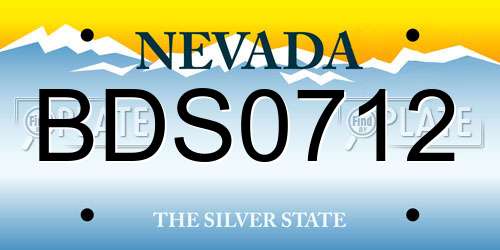 BDS0712 Nevada License Plate