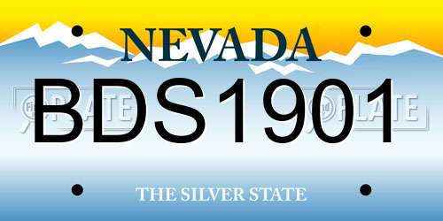 BDS1901 Nevada License Plate
