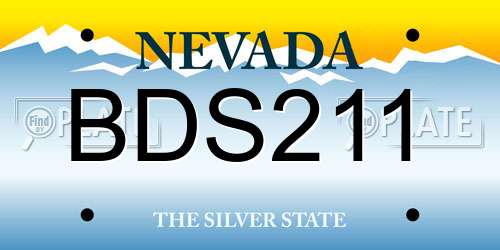 BDS211 Nevada License Plate