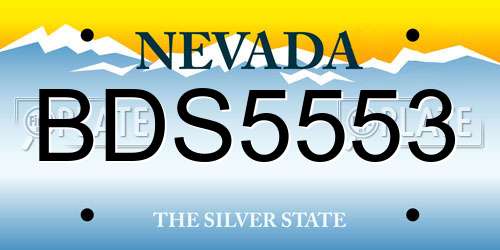 BDS5553 Nevada License Plate