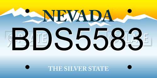 BDS5583 Nevada License Plate
