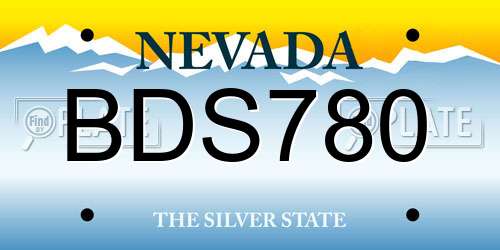 BDS780 Nevada License Plate