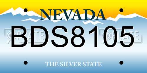 BDS8105 Nevada License Plate