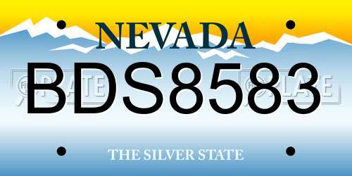 BDS8583 Nevada License Plate