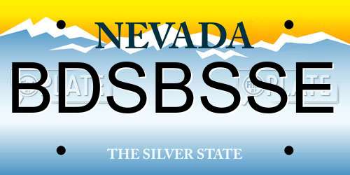 BDSBSSE Nevada License Plate