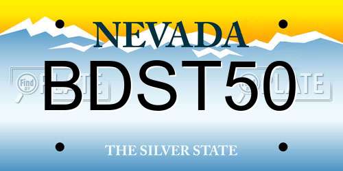 BDST50 Nevada License Plate