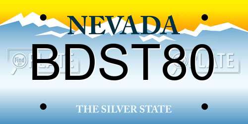 BDST80 Nevada License Plate