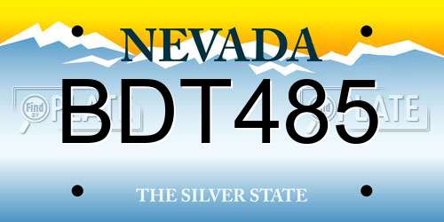 BDT485 Nevada License Plate