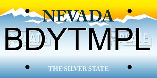 BDYTMPL Nevada License Plate