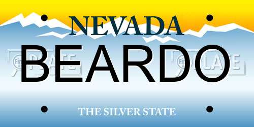 BEARDO Nevada License Plate