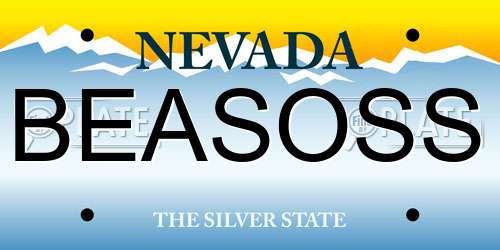 BEASOSS Nevada License Plate