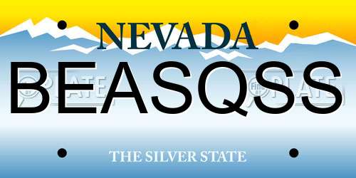 BEASQSS Nevada License Plate