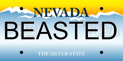 BEASTED Nevada License Plate