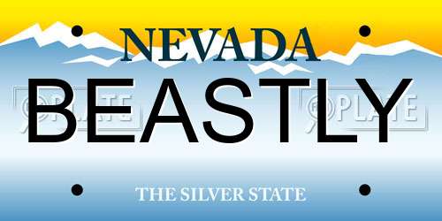 BEASTLY Nevada License Plate