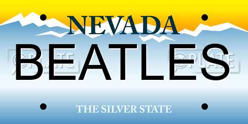 BEATLES Nevada License Plate