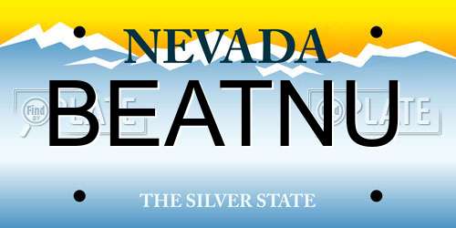 BEATNU Nevada License Plate