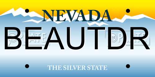 BEAUTDR Nevada License Plate