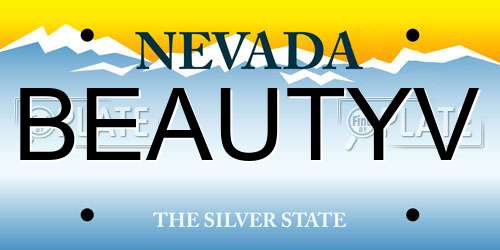 BEAUTYV Nevada License Plate