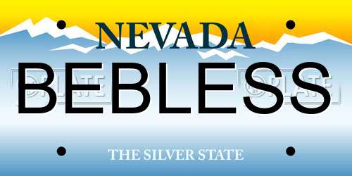 BEBLESS Nevada License Plate