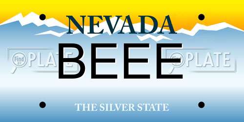 BEEE Nevada License Plate