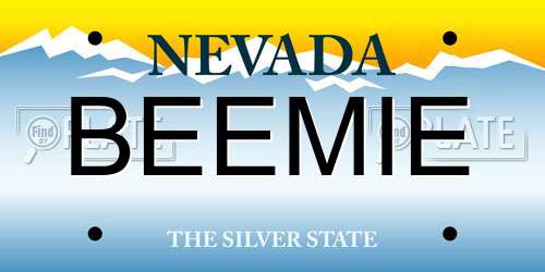 BEEMIE Nevada License Plate